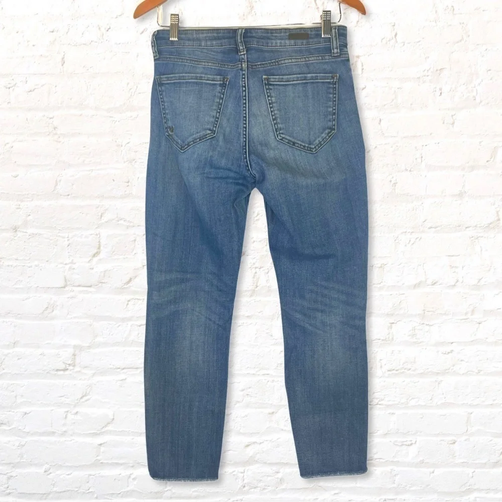 KUT from the Kloth Womens Straight Leg Mid Rise Jeans Size 4 Frayed Hem